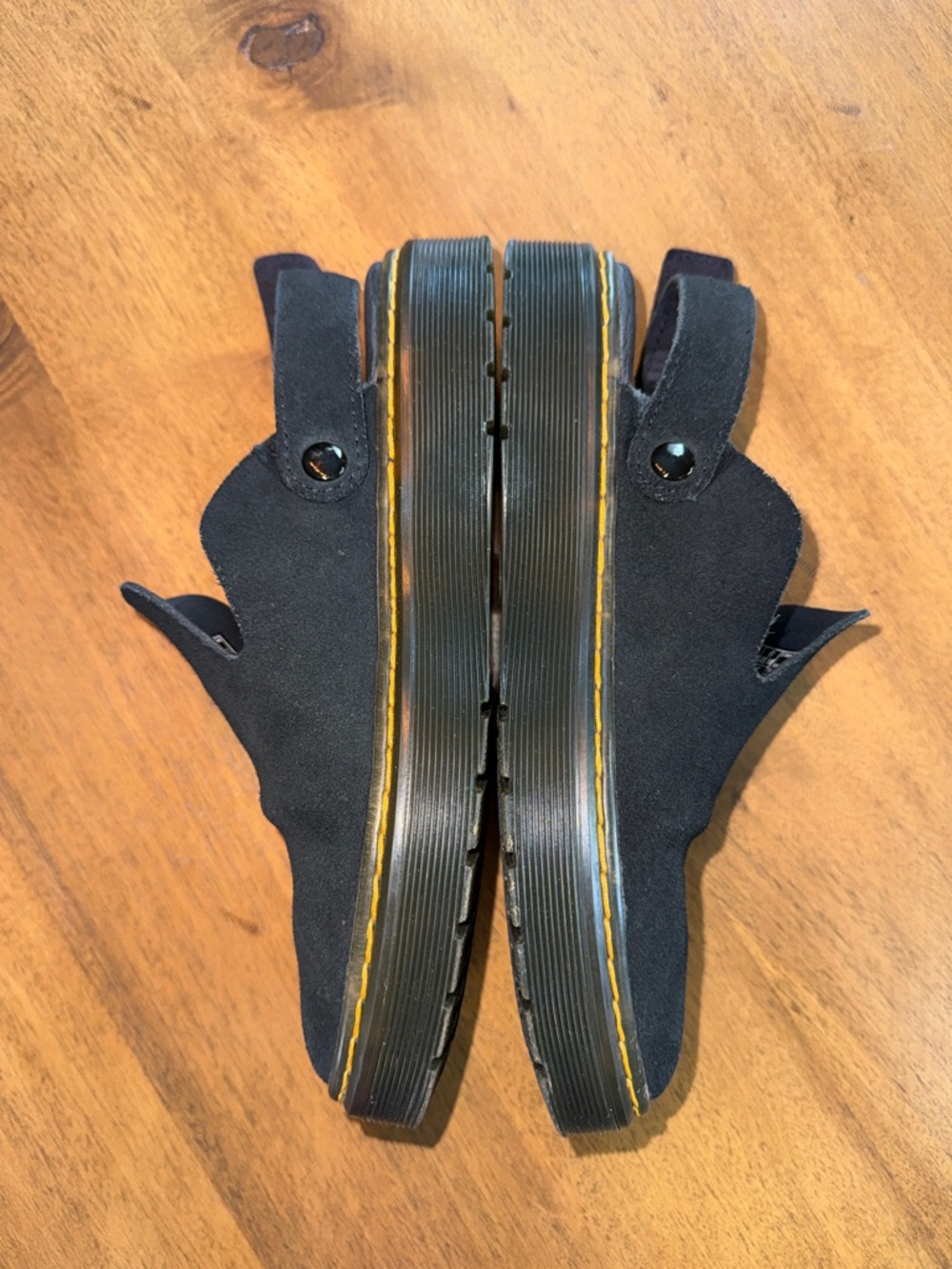 Dr.Martens Suede Backstrap Clog Shoes - Picture 2 of 14